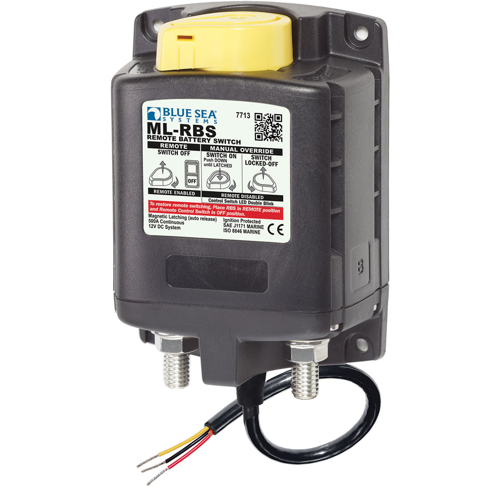Blue Sea 7713 MLRBS Remote Battery Switch wManual Control Release  12V