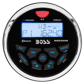 Boss Audio MGR350B Marine Stereo wAMFMBTUSB