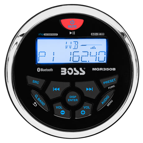Boss Audio MGR350B Marine Stereo wAMFMBTUSB