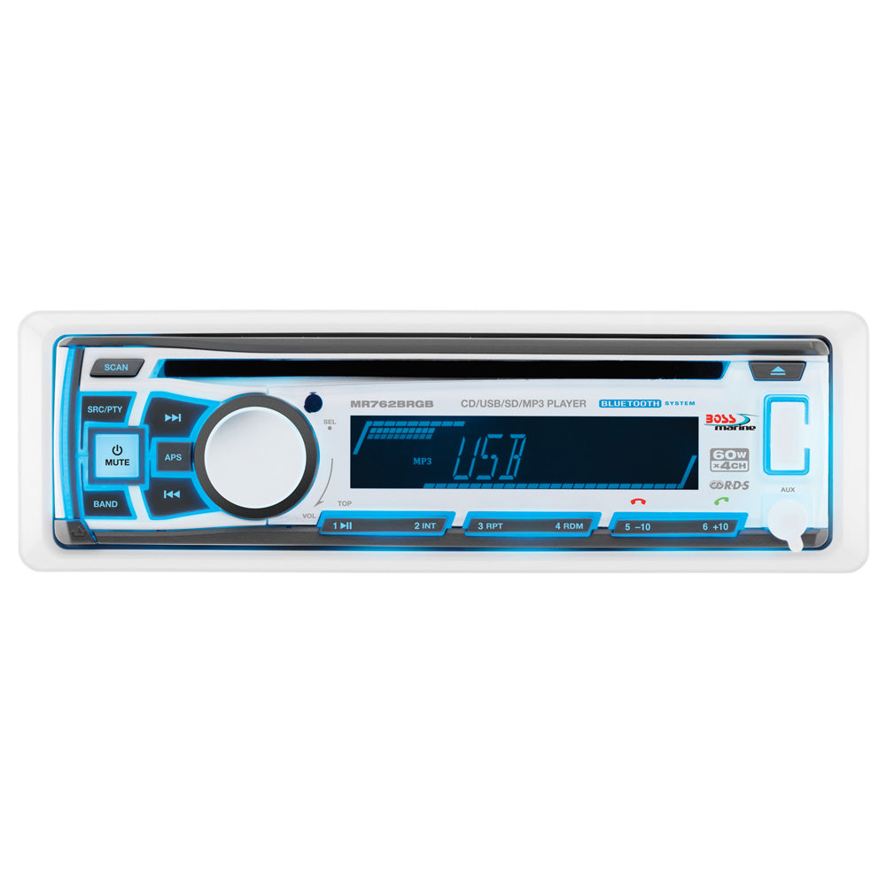 Boss Audio MR762BRGB Marine Stereo wAMFMCDBTUSB