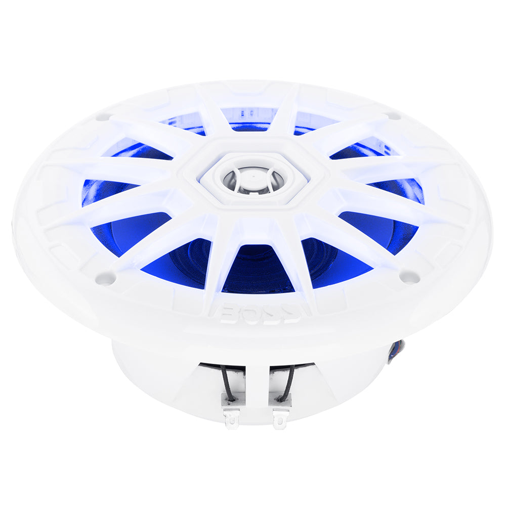 Boss Audio 65 MRGB65 Speakers wRGB Lighting  White  200W