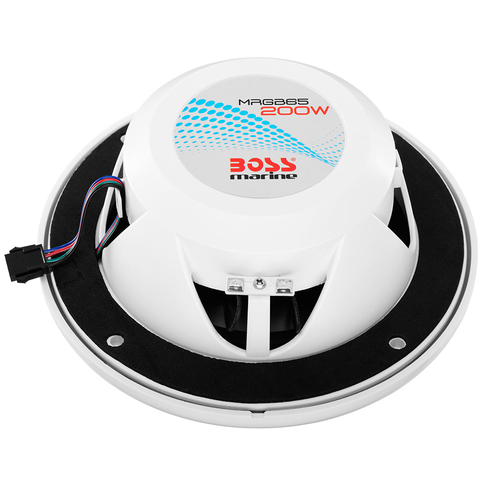 Boss Audio 65 MRGB65 Speakers wRGB Lighting  White  200W