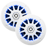 Boss Audio 65 MRGB65 Speakers wRGB Lighting  White  200W