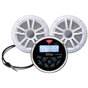 Boss Audio MCKGB350W6 Marine Stereo  65 Speaker Kit  White