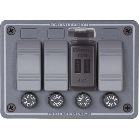 Blue Sea Dual USB Charger  24V Contura Mount