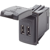 Blue Sea Dual USB Charger  24V Contura Mount