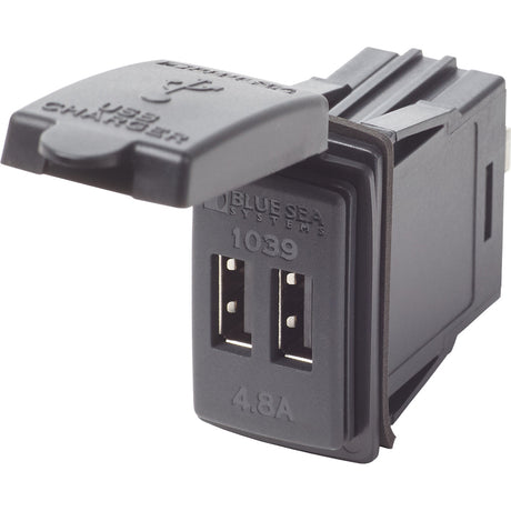 Blue Sea Dual USB Charger  24V Contura Mount