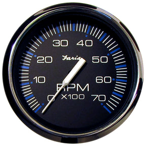 Faria Chesapeake Black 4 Tachometer  7000 RPM Gas All Outboards