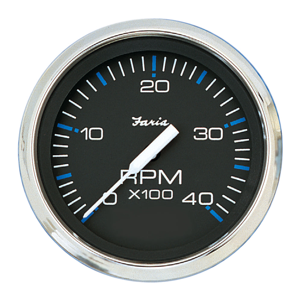 Faria Chesapeake Black 4 Tachometer  4000 RPM Diesel