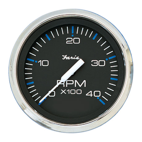 Faria Chesapeake Black 4 Tachometer  4000 RPM Diesel