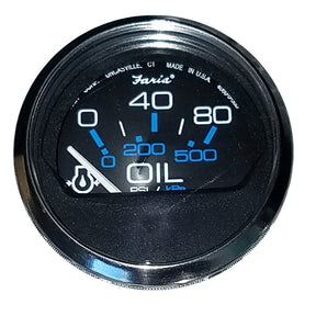 Faria Chesapeake Black 2 Oil Pressure Gauge 80 PSI