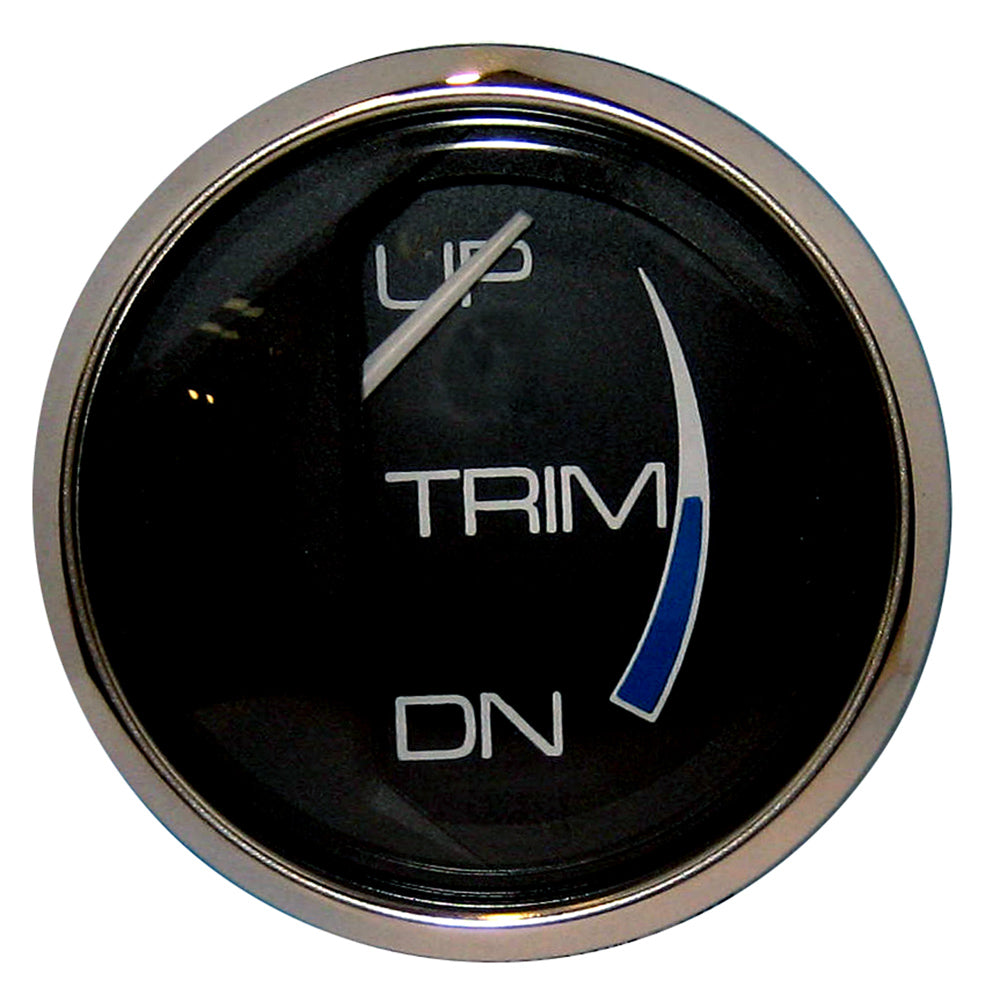 Faria Chesapeake Black 2 Trim Gauge Mercury  Mariner  Mercruiser  Volvo DP  Yamaha 01 and newer