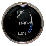Faria Chesapeake Black 2 Trim Gauge Mercury  Mariner  Mercruiser  Volvo DP  Yamaha 01 and newer