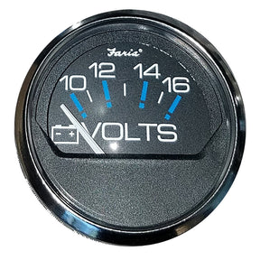 Faria Chesapeake Black 2 Voltmeter 1016 VDC