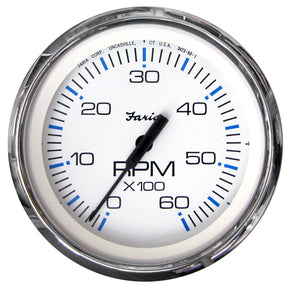Faria Chesapeake White SS 4 Tachometer  6000 RPM Gas Inboard  IO