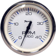 Faria Chesapeake White SS 4 Tachometer  4000 RPM Diesel Magnetic PickUp