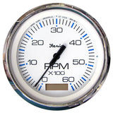 Faria Chesapeake White SS 4 Tachometer wHourmeter  6000 RPM GasInboard