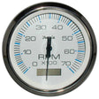 Faria Chesapeake White SS 4 Tachometer wHourmeter  7000 RPM Gas Outboard