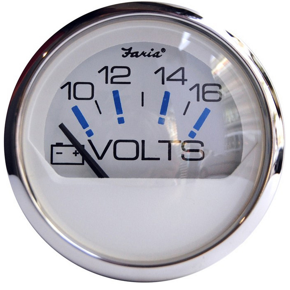 Faria Chesapeake White SS 2 Voltmeter 1016 VDC