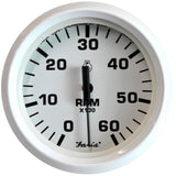 Faria Dress White 4 Tachometer  6000 RPM Gas Inboard  IO