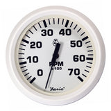 Faria Dress White 4 Tachometer  7000 RPM Gas All Outboards
