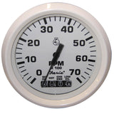 Faria Dress White 4 Tachometer wSystemcheck Indicator  7000 RPM Gas Johnson  Evinrude Outboard