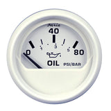 Faria Dress White 2 Oil Pressure Gauge 80 PSI