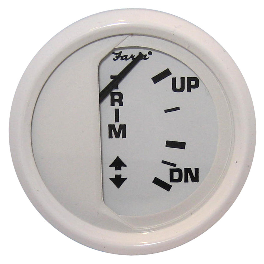 Faria Dress White 2 Trim Gauge Mercury  Mariner  Mercruiser  Volvo DP  Yamaha 01 and newer