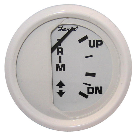 Faria Dress White 2 Trim Gauge Mercury  Mariner  Mercruiser  Volvo DP  Yamaha 01 and newer