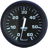 Faria Euro Black 4 Tachometer  6000 RPM Gas  Inboard  IO