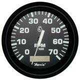 Faria Euro Black 4 Tachometer wHourmeter  7000 RPM Gas  Outboard