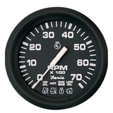 Faria Euro Black 4 Tachometer wSystemcheck 7000 RPM Gas f Johnson  Evinrude Outboard