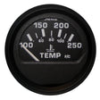 Faria Euro Black 2 Water Temperature Gauge 100250 DegreeF