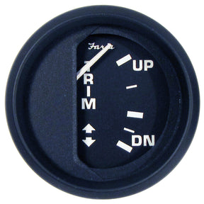 Faria Euro Black 2 Trim Gauge f Mercury  Mariner  Mercruiser  Volvo DP  Yamaha 01 and Newer
