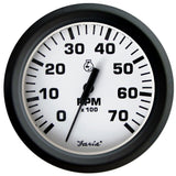 Faria Euro White 4 Tachometer 7000 RPM Gas Outboards