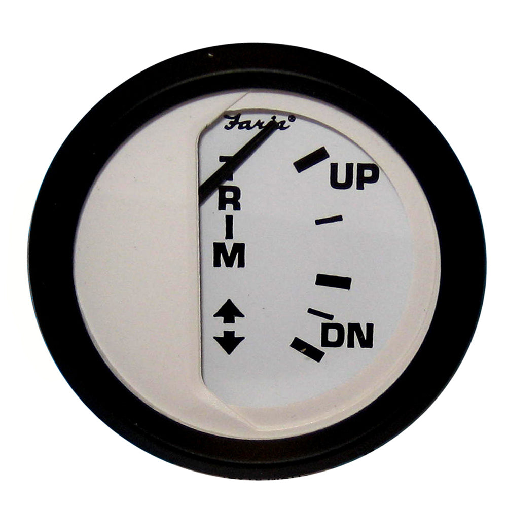 Faria Euro White 2 Trim Gauge f Mercury  Mariner MercruiserVolvo DP Yamaha 01 and Newer