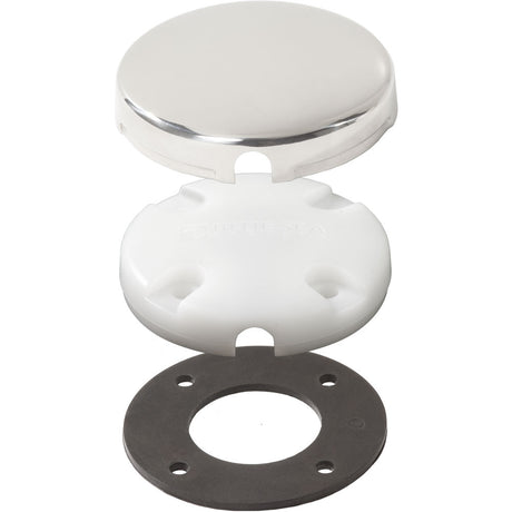Blue Sea Side Entry CableClam wStainless Steel Dress Cap