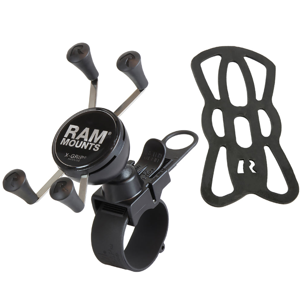 RAM Mount EZStrap Rail Mount wUniversal XGrip Cell Phone Holder