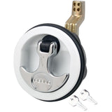 Perko Surface Mount  Latch  White Body Chrome Handle Offset Cam Bar 34  238