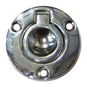 Perko Round Flush Ring Pull  2  Chrome Plated Zinc