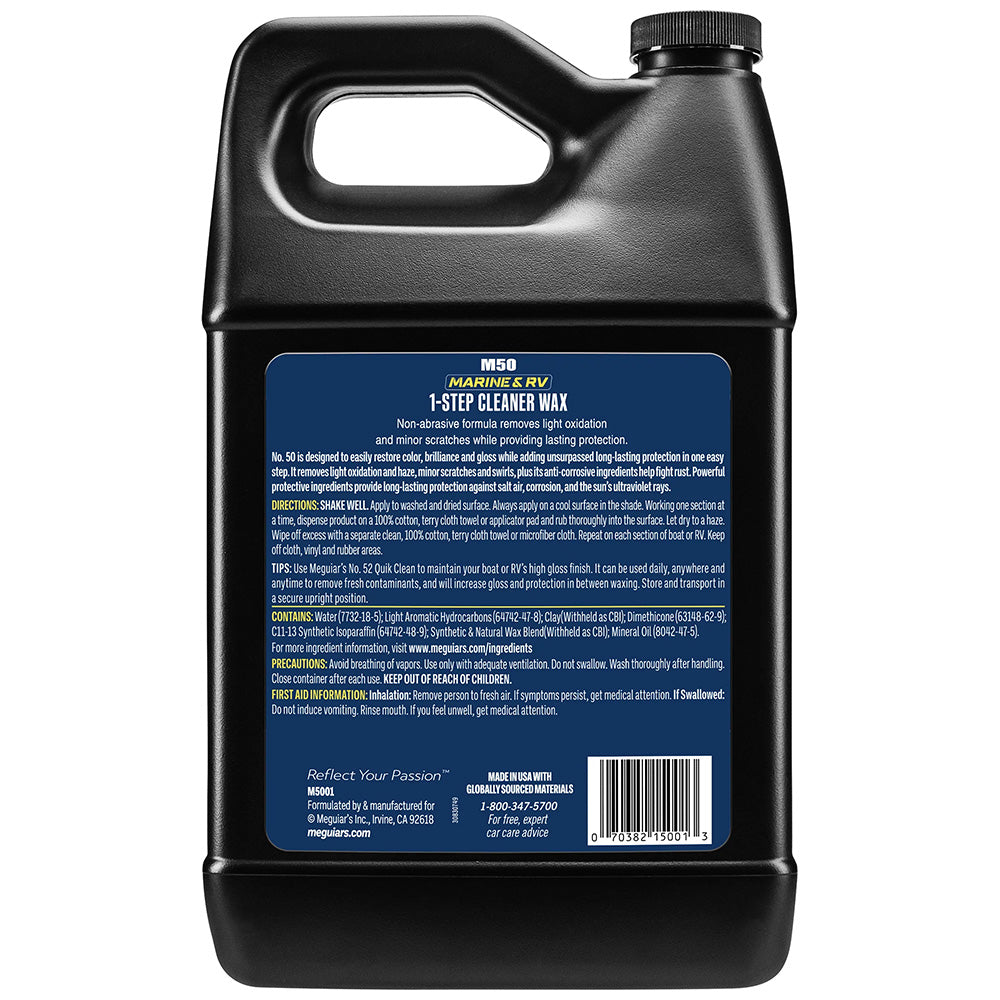 Meguiars 50 BoatRV Cleaner Wax  Liquid 1 Gallon