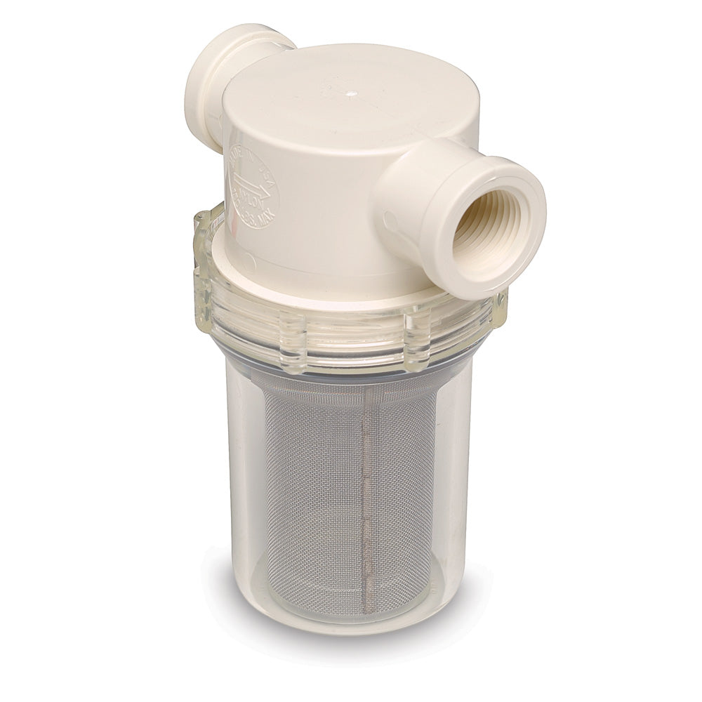 Shurflo by Pentair 12 Raw Water Strainer wBracket  Fittings  50 Mesh Screen