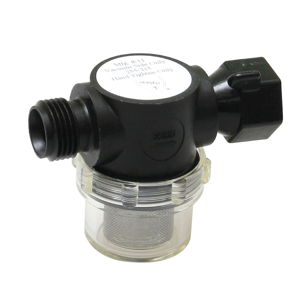 Shurflo by Pentair Swivel Nut Strainer  12 Pipe Inlet  Clear Bowl