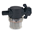 Shurflo by Pentair Swivel Nut Strainer  12 Barb Inlet  Clear Bowl