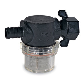 Shurflo by Pentair Swivel Nut Strainer  12 Barb Inlet  Clear Bowl