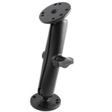 RAM Mount 1 Diameter Ball Mount wLong Double Socket Arm  225 Round Bases  AMPS Hole Pattern 7516 Length