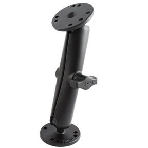 RAM Mount 1 Diameter Ball Mount wLong Double Socket Arm  225 Round Bases  AMPS Hole Pattern 7516 Length