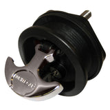 Whitecap THandle Latch  Chrome Plated ZamacBlack Nylon  Locking  Freshwater Use Only