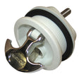 Whitecap THandle Latch  Chrome Plated ZamacWhite Nylon  Locking  Freshwater Use Only