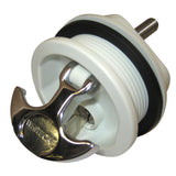 Whitecap THandle Latch  Chrome Plated ZamacWhite Nylon  Locking  Freshwater Use Only